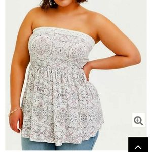 Torrid size 0 L Babydoll Tube Top